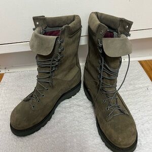 Boots SZ: (7M) ASTM F2413-05 M1/75 C/75EH Upper Leather Olive Green Tie Boots